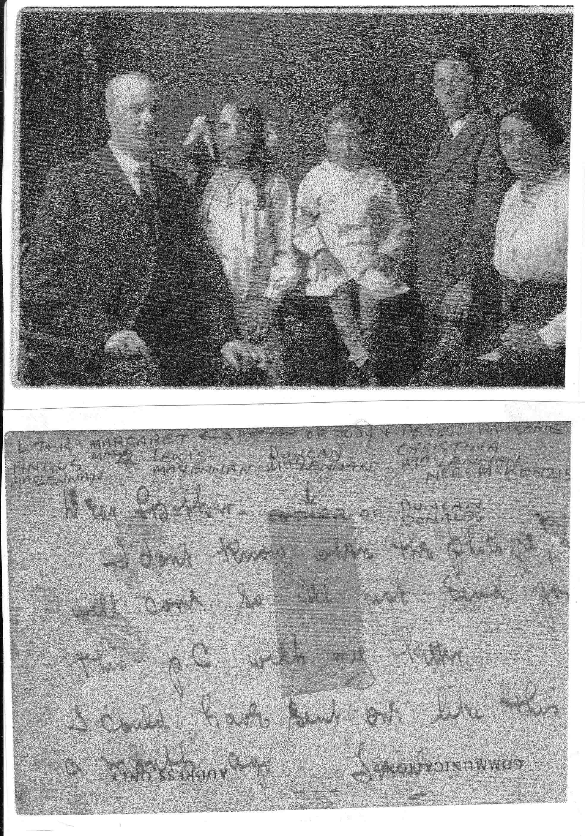 Photo of photos/Angus MacLennan b1876 fam grp